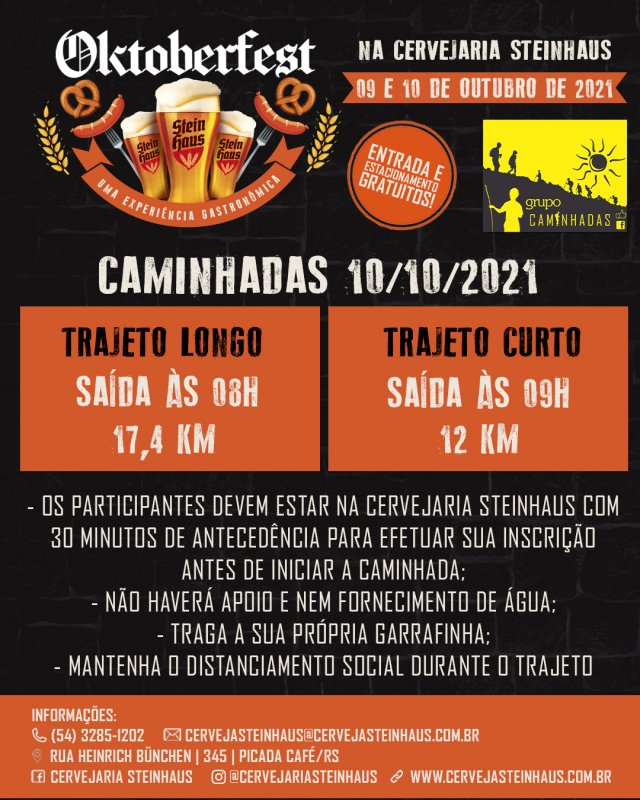 CAMINHADAS OKTOBERFEST CERVEJARIA STEINHAUS 2021